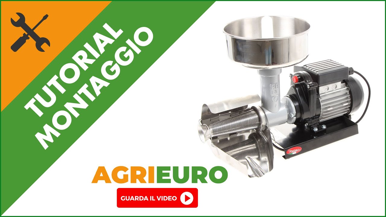 Passapomodoro Reber 9008N - N.3 - Motore ad induzione da 450W, montaggio completo