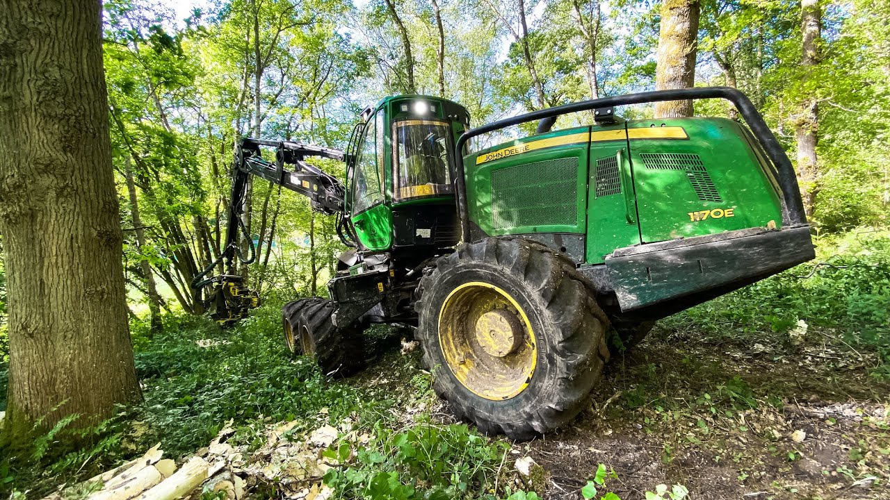 John Deere 1170E | Une abatteuse forestière en action  💪