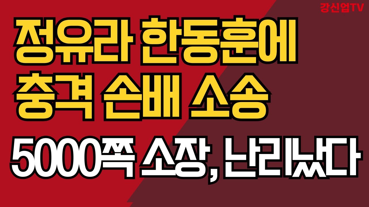 정유라 한동훈에 충격 손배 소송/5000쪽 소장, 난리났다