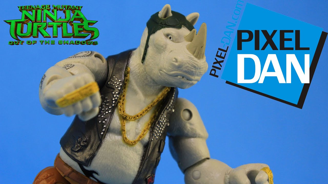 Rocksteady Teenage Mutant Ninja Turtles Out of the Shadows Movie Figure Video Review