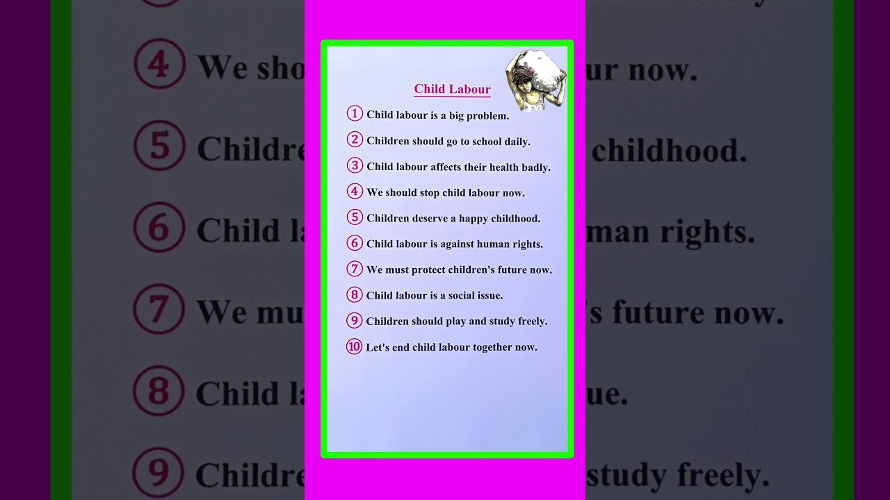 10 Lines On Child Labour in English/Essay On Child Labour in English/Child Labour Essay in English