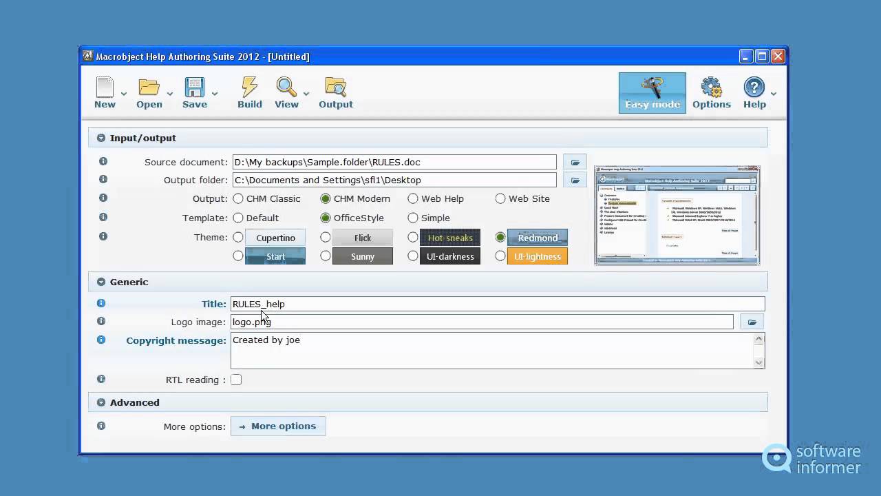 Macrobject Help Authoring Suite video demo