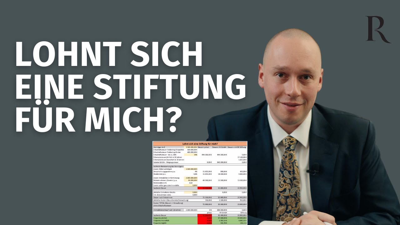 Lohnt sich eine Stiftung f&uuml;r mich?