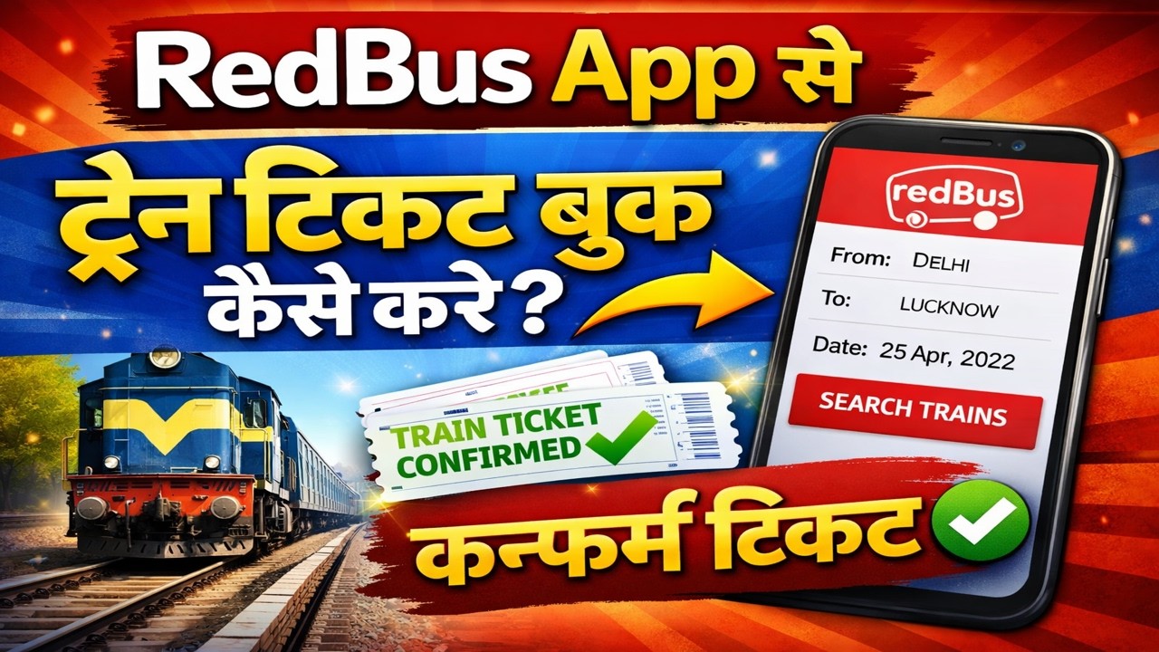 Redbus App Se Train Ka Ticket Kaise Book Kare | how To Book Train Ticket in Redbus | Redbus App