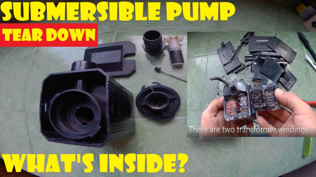 220V AC Fish Pond Submersible Water Pump Tear Down  -  What's inside?