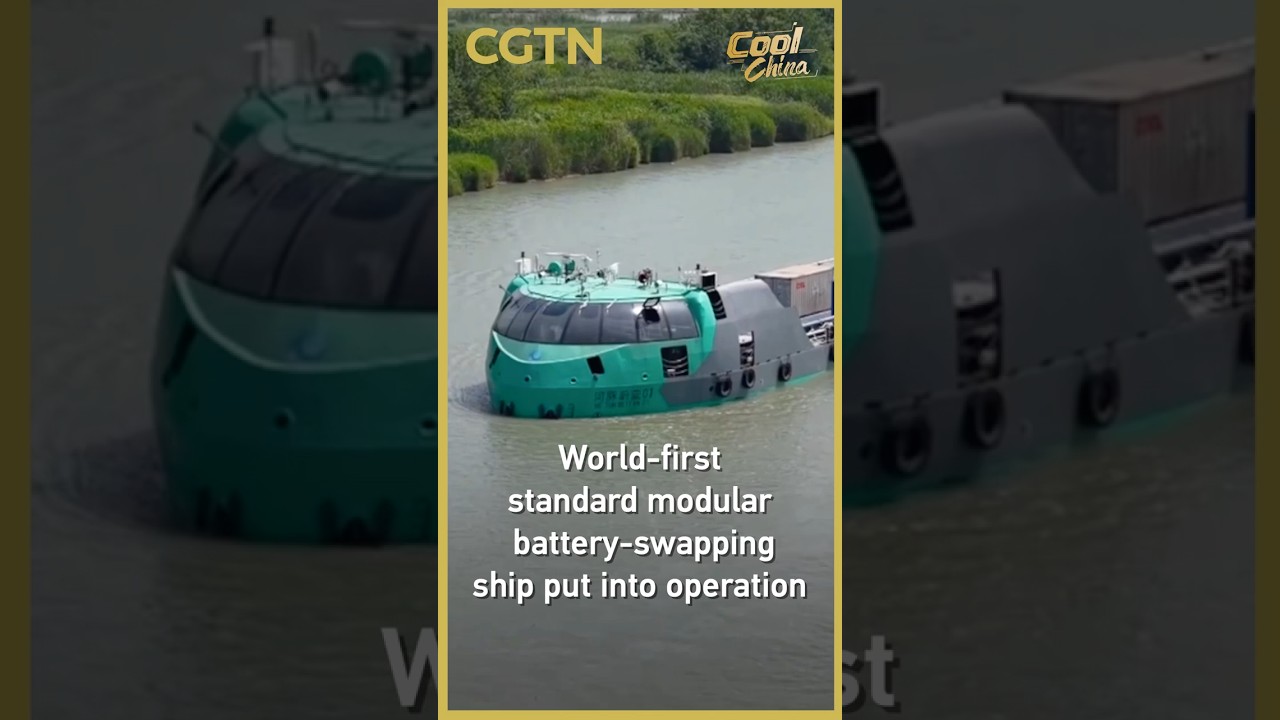 World-first standard modular battery-swapping ship put into operation#coolchina