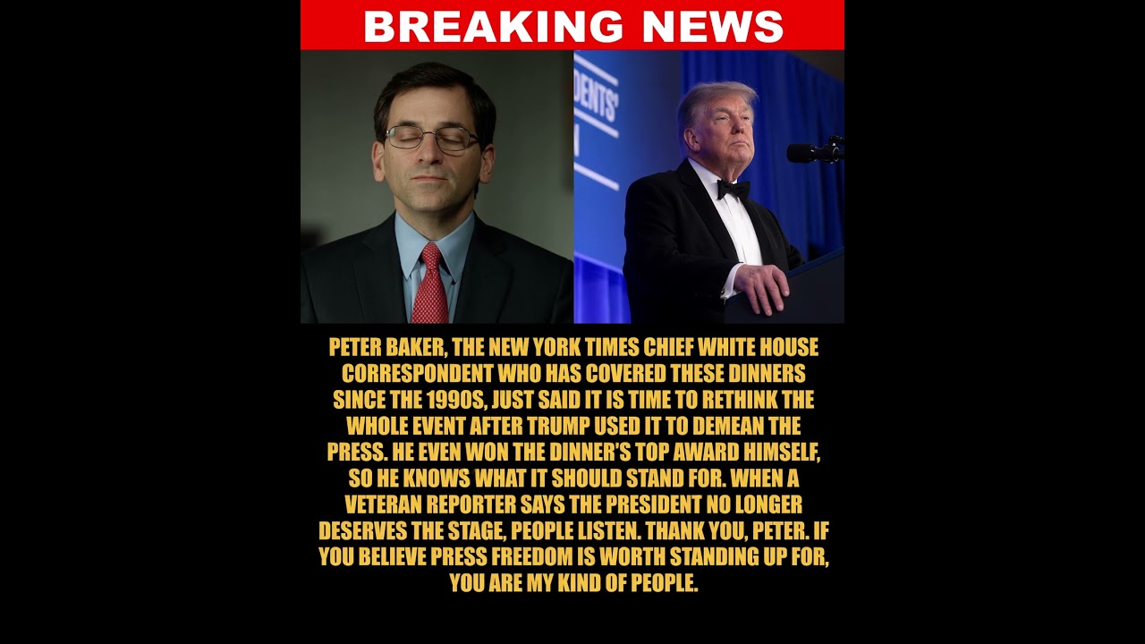 BREAKING: Top New York Times reporter says it's time to rethink the Correspondents' Dinner . ....
