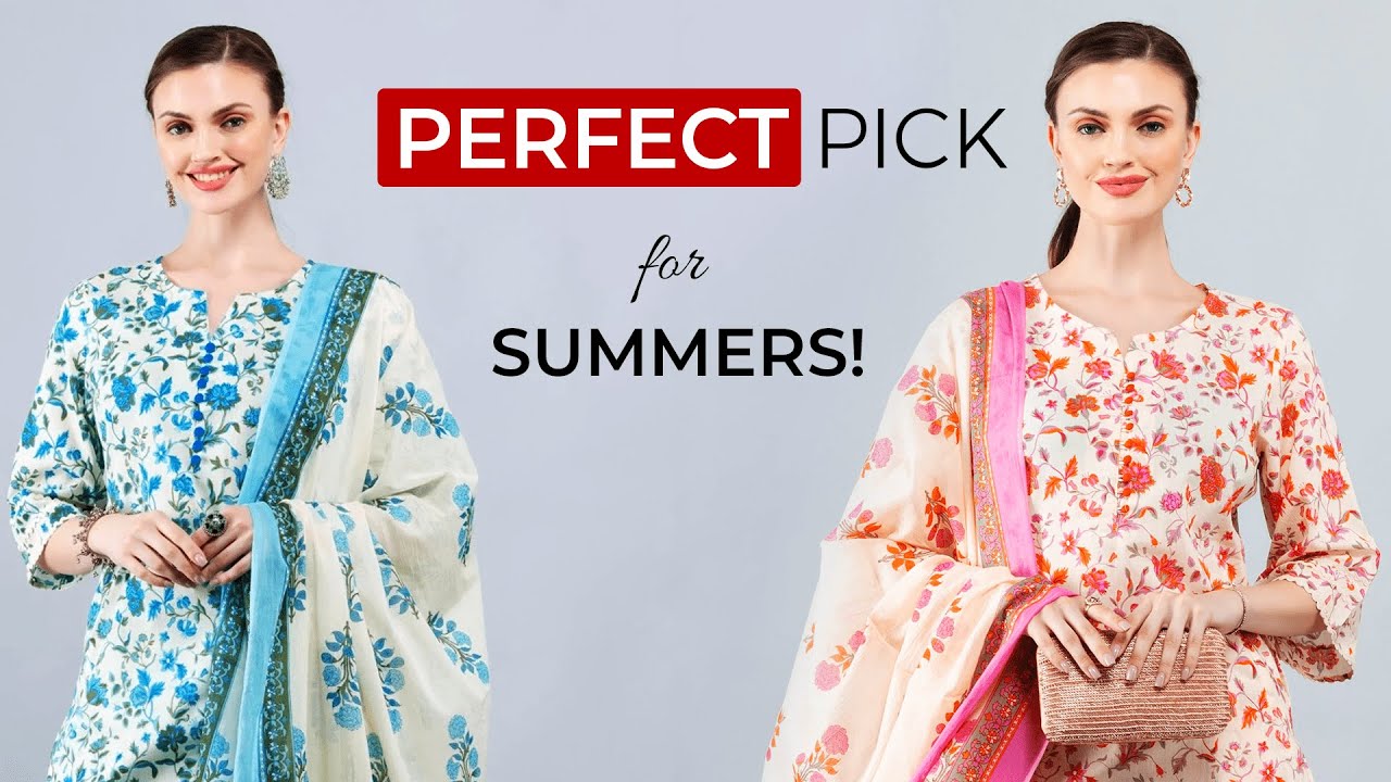Kurta Set | Pure Cotton Floral Printed Kurta Pant Co-Ord Set with Dupatta
