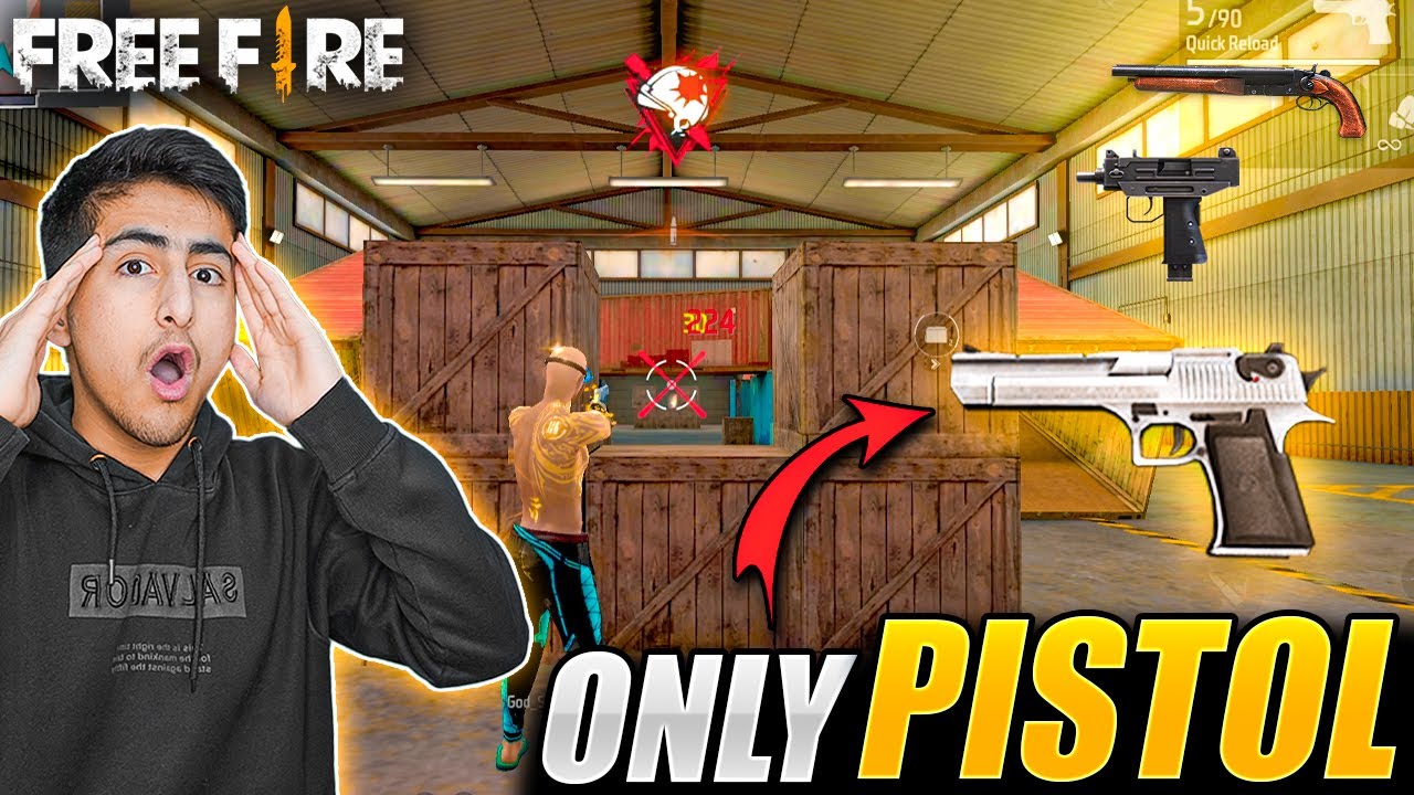 Единственный пистолетный вызов в Lone Wolf😨😍1X1 - Garena Free Fire