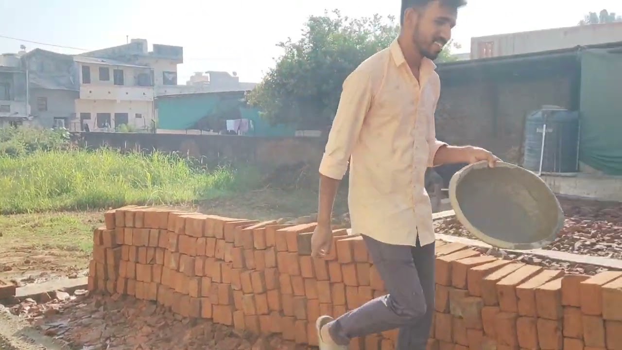 Keshav construction vlog # brick work 9