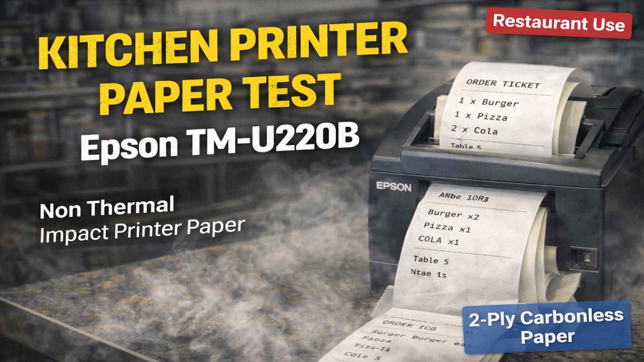 Epson TM-U220B Kitchen Printer Paper Test | Non-Thermal Bond Paper Demo