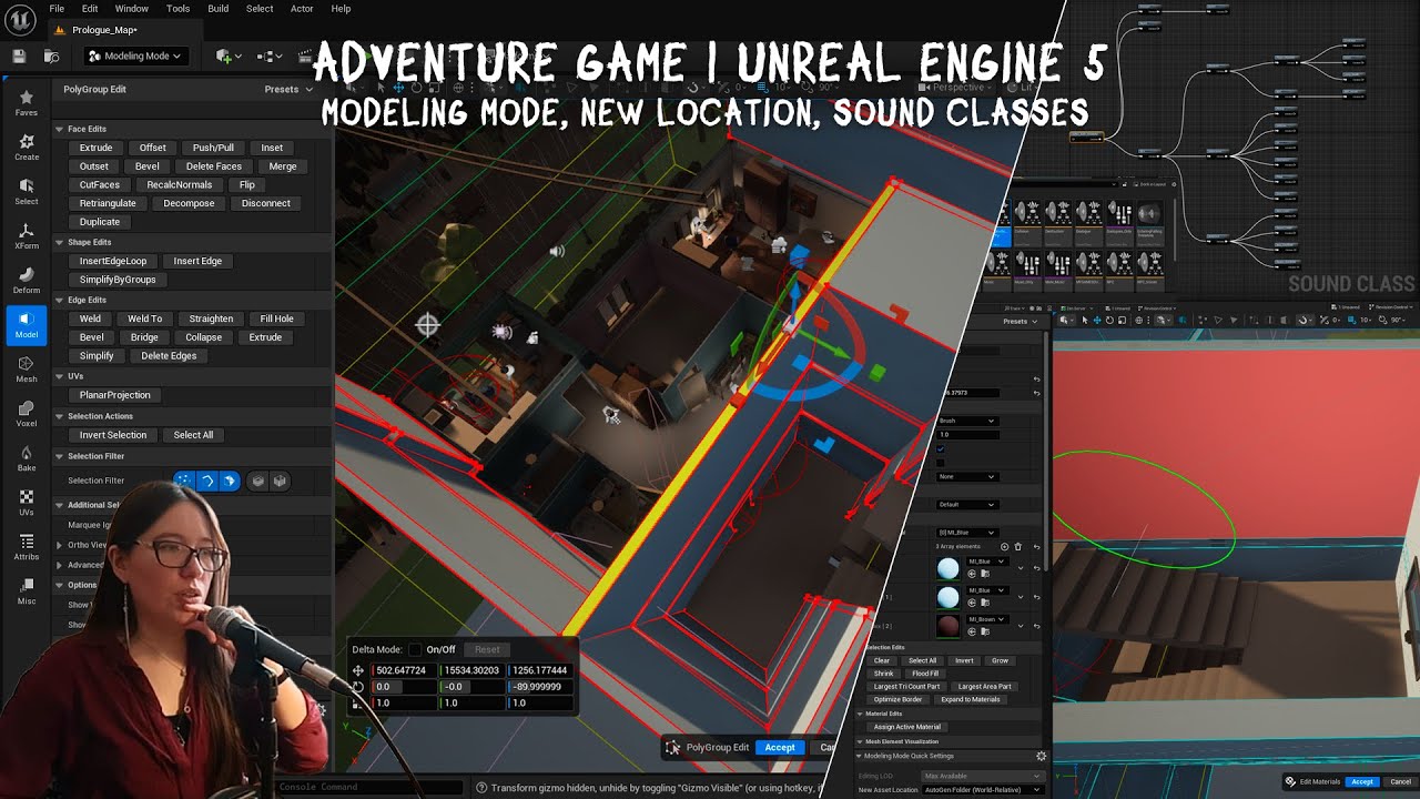 Разработка игры на Unreal Engine 5 | Режим Моделирования, Подъезд и Sound Classes Ч1 [Запись Стрима]
