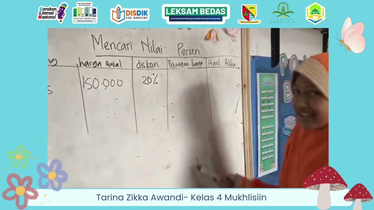 TANTANGAN LITERASI NUMERASI MARET 2026 | KELAS ATAS | PERSENTASE | SD QT HAMASAH