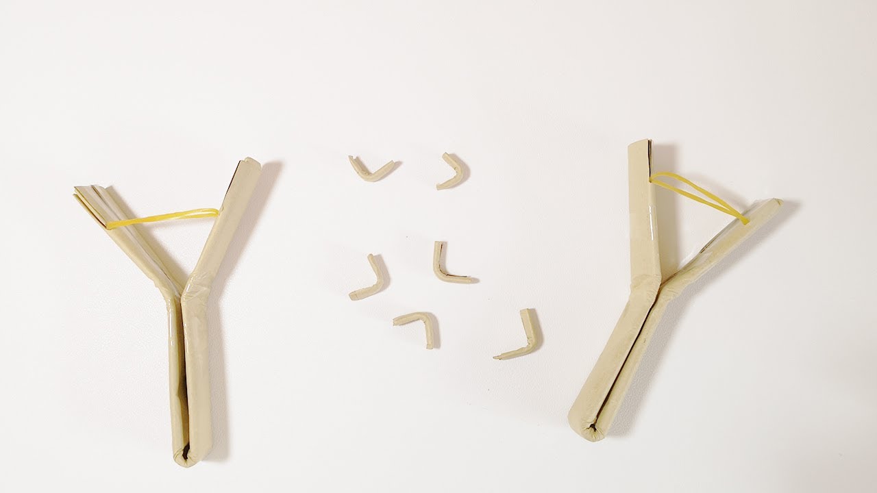 小时候喜欢的弹弓折纸，制作简单 | Origami Weapons - How to Make A Paper Slingshot That Shoots | 折り紙 パチンコの作り方 武器を作る方法