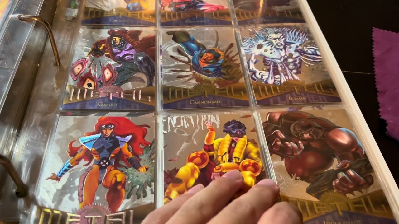 1995 Marvel Metal Fleer Silver Flasher Pickup Near Full Set 
