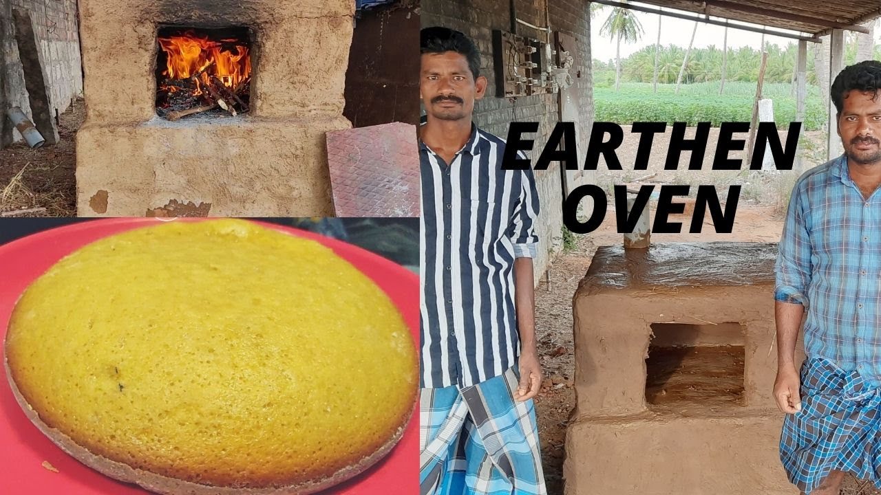Earthen Oven | கலிமன் அடுப்பு | Clay Mud oven at home | preparing cake using home made oven