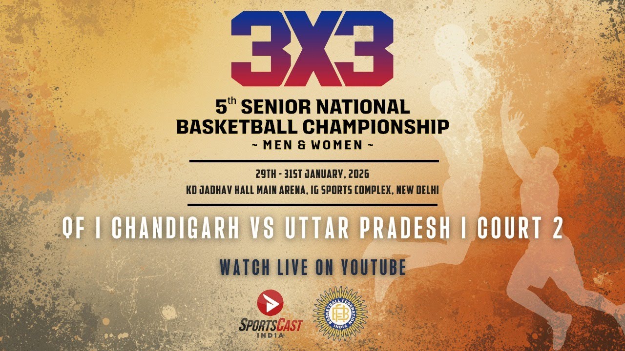 QF | MEN | CHANDIGARH VS UTTAR PRADESH | COURT 2 | 5TH SR. NATIONAL BASKETBALL 3X3 CHAMPIONSHIP