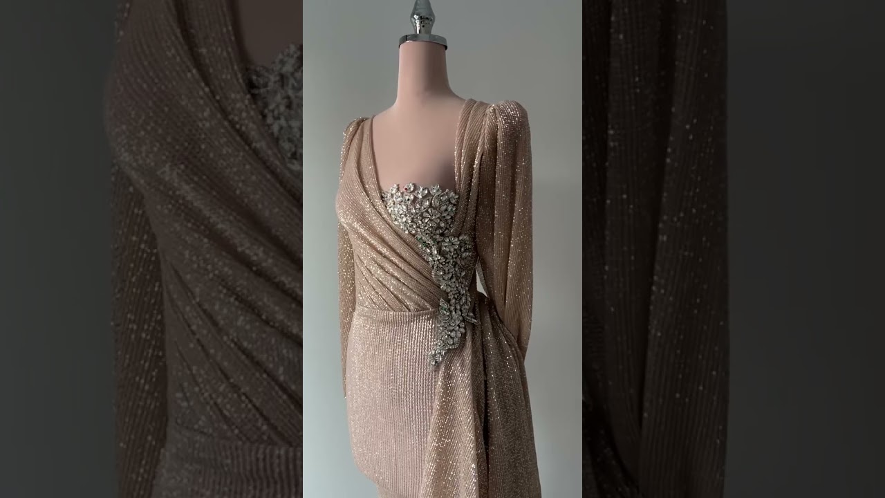 Tag someone who would shine in this dazzling champagne sequin fabric! To create a custom masterpiece