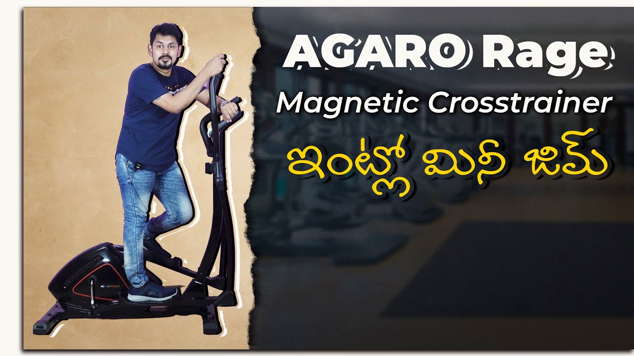 AGARO RAGE Magnetic Cross Trainer for Home Fitness, 8 Magnetic Resistance Levels, with 7Kg Fly Wheel