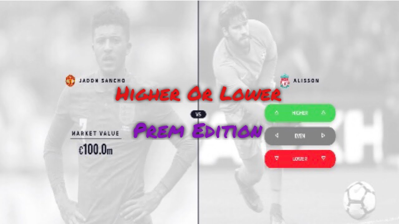 (ASMR) Higher Or Lower Game | Premier League Edition
