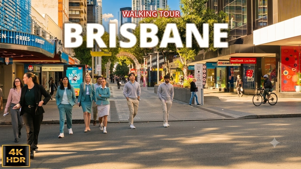 BRISBANE CITY WALK & Scenic River Ferry Tour 🇦🇺 Australia | 4K 60fps HDR