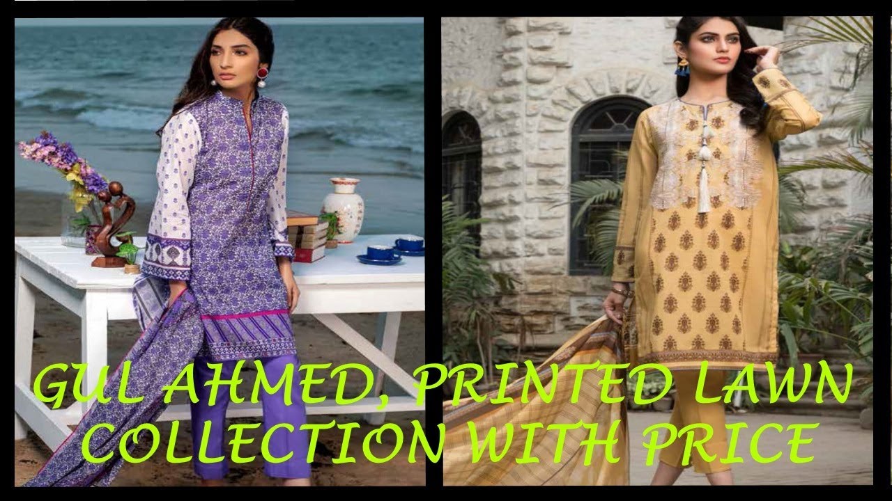 GUL AHMED, PRINTED LAWN COLLECTION WITH PRICE