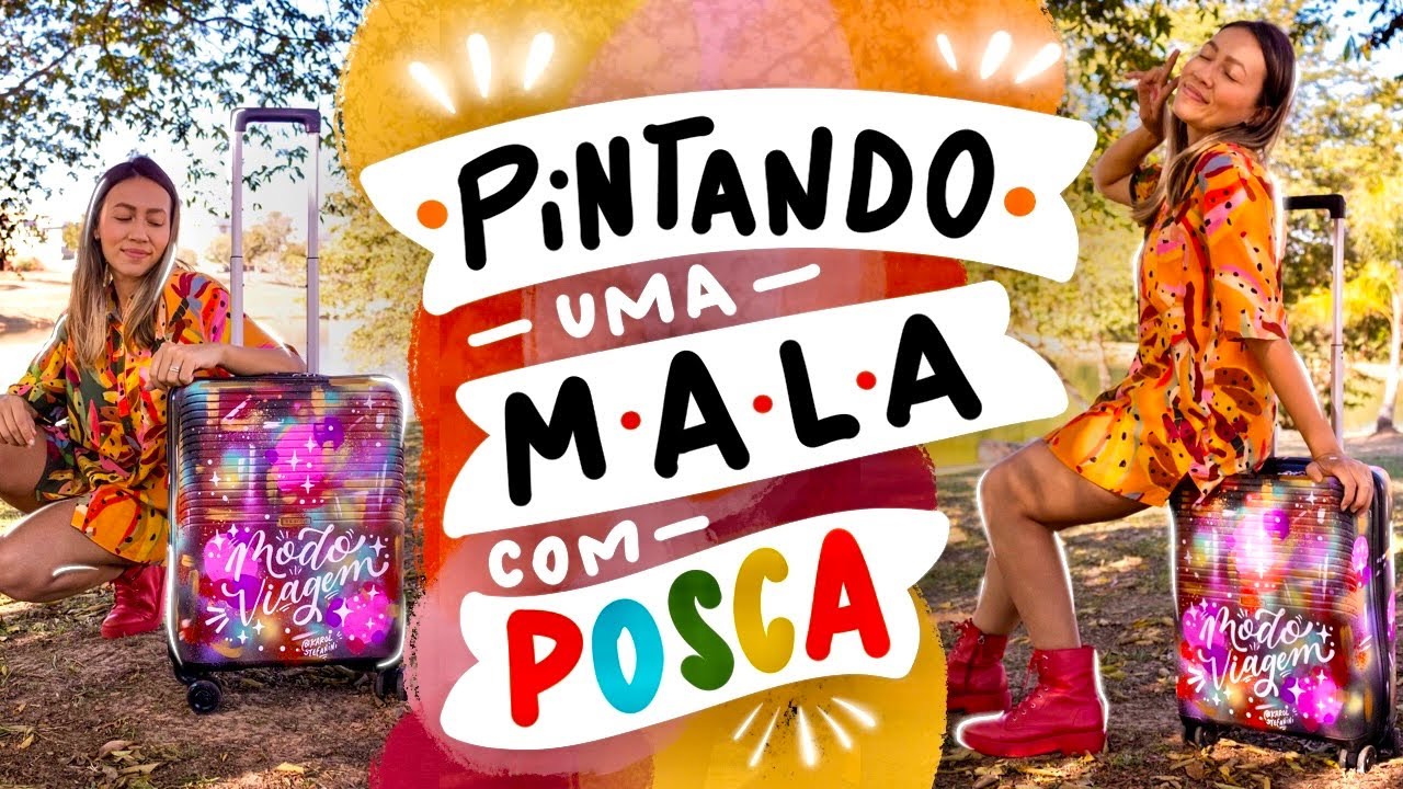 Desenhando na minha mala de viagem com caneta Posca! deu ruim? Karol Stefanini