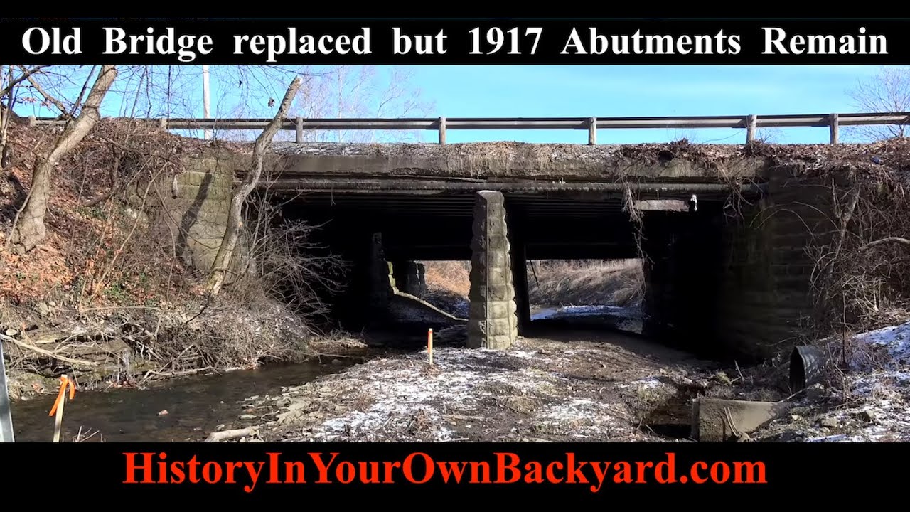 Old  Bridge  Replaced  but  1917  Abutments  Remain.  Lowellville  Road  Bridge,  Struthers,  Ohio