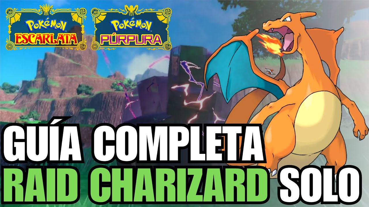 🚨Hazte la raid de Charizard T&Uacute; SOLO🚨 en Pok&eacute;mon Escarlata🍊 y P&uacute;rpura🍇
