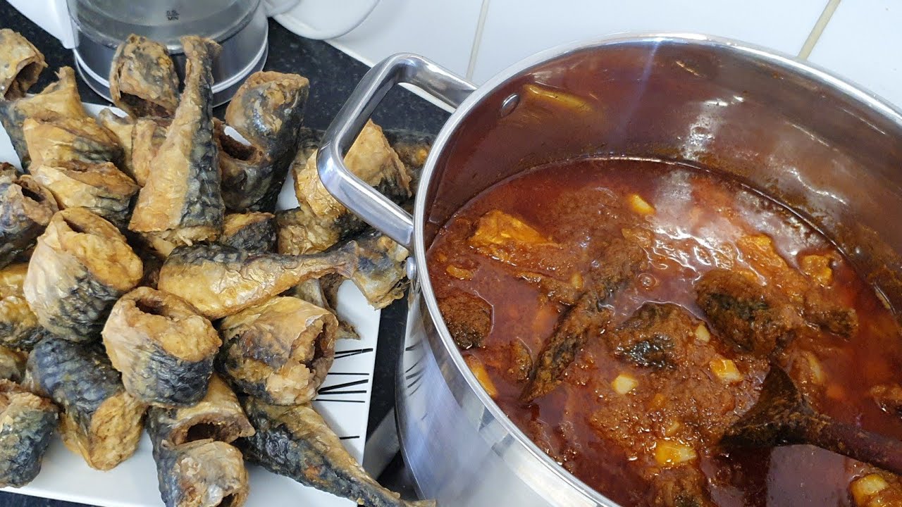 How to make fried mackerel tomato sauce (#fish stew)