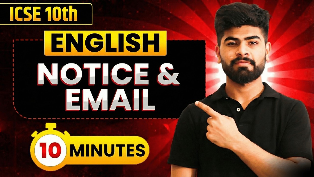 ⚡ ICSE Notice + Email Mastery in 15 Minutes | Score Full Marks! | ICSE Class 10th 2026