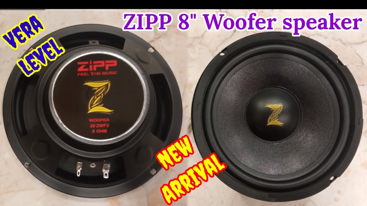 Zipp 8 Inch Woofer |New Arrival |20 ZWF2|Audio test |Paper Cone Foam Edge|Tech Spec |GKS Info Tech