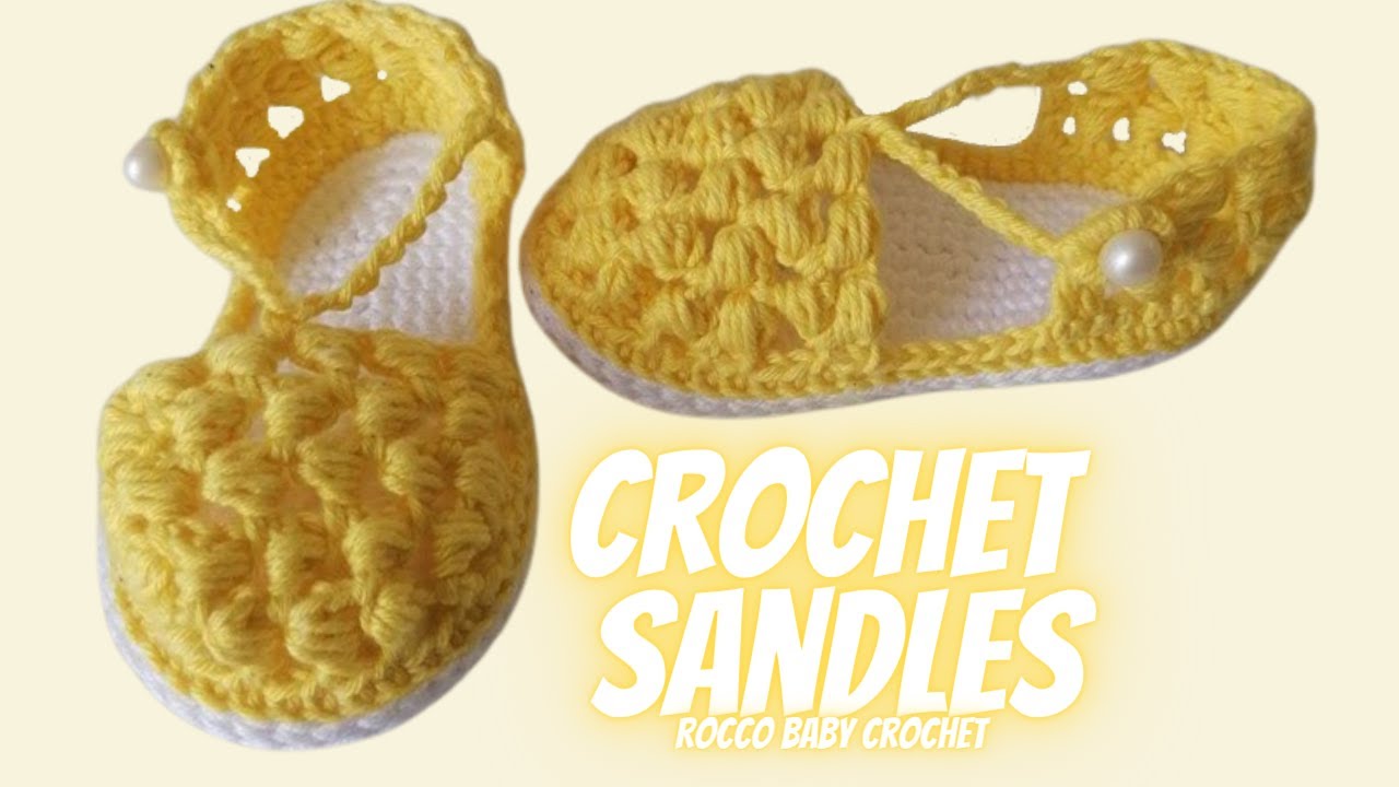 HOW TO CROCHET BEAUTIFUL BABY SUMMER SANDALS / crochet baby espadrilles