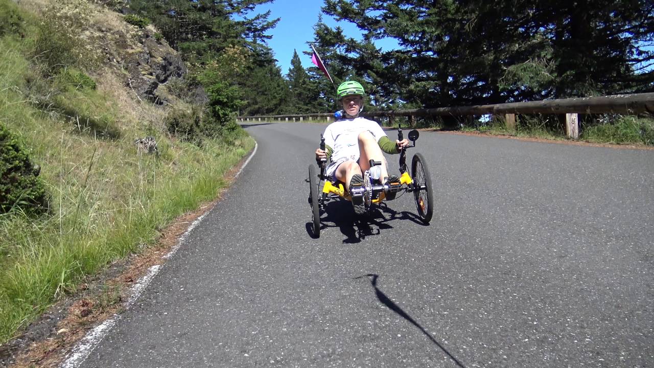 Mt Constitution Descent on a Catrike Recumbent Trike