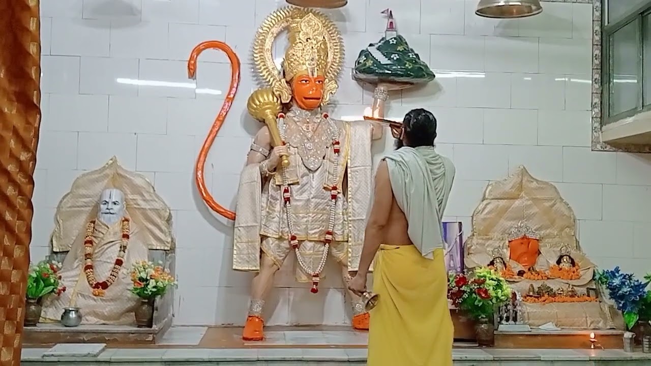 सुबह की श्रृंगार आरती हनुमान जी महाराज की आरती हनुमान मंदिर जय श्री सीताराम 🌺🙏 जय श्री राम 🌺🙏 जय हो 