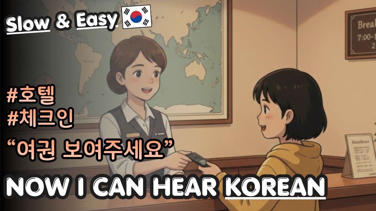 (✈️ Beginner) Korean Listening & Shadowing | Perfect hotel check-in