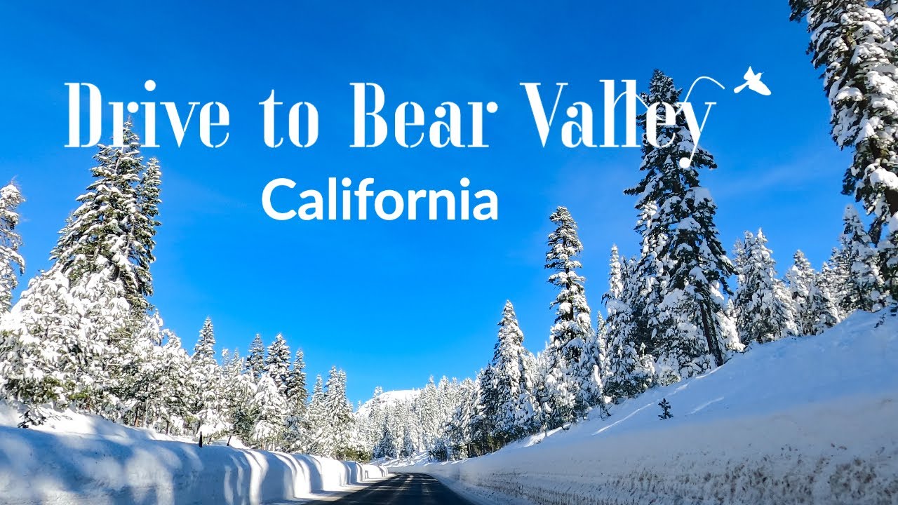 Drive to Bear Valley, California in Winter