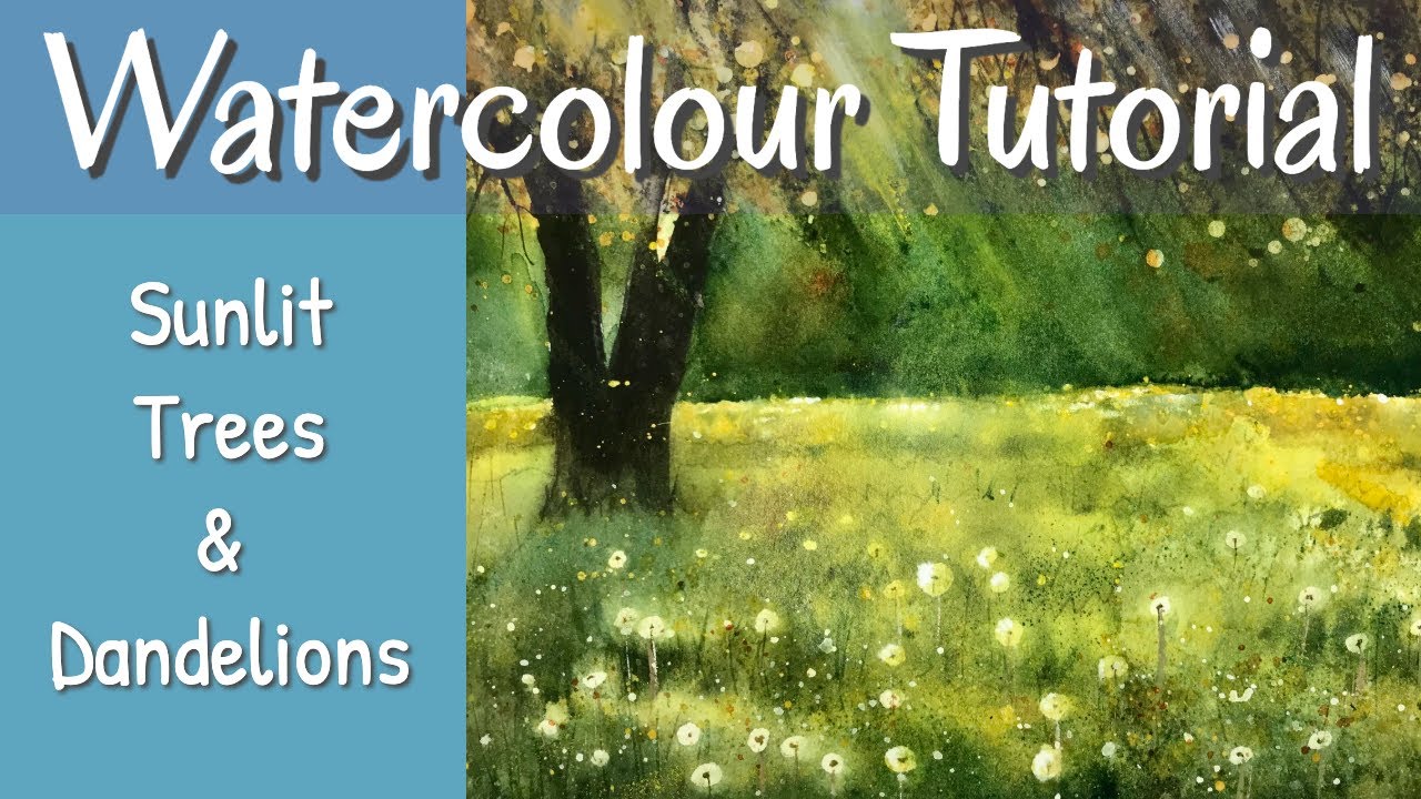Atmospheric Watercolour Landscape Painting Tutorial + Dandelions