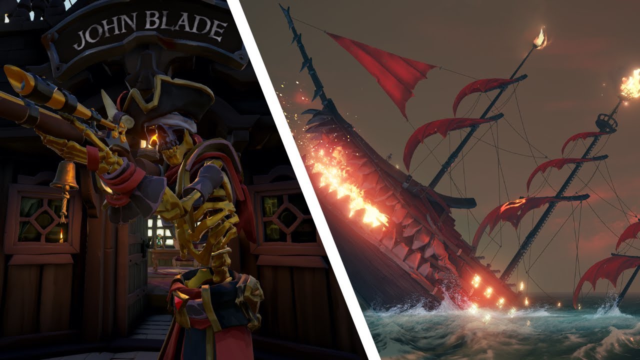 Sinking burning blades back to back | Sea of Thieves