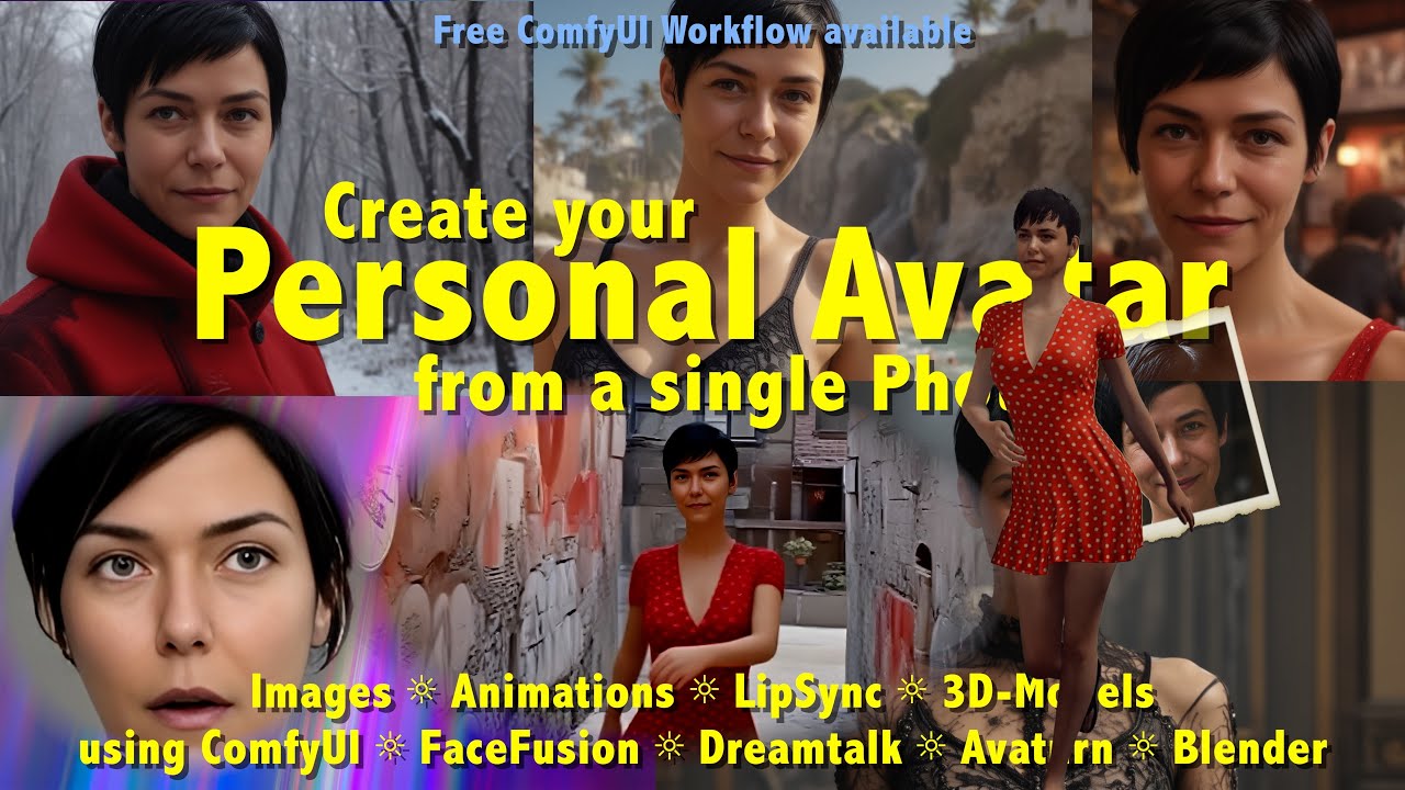 Your personal Avatar from a single photo (2D/3D/Images/Animations/LipSync)
