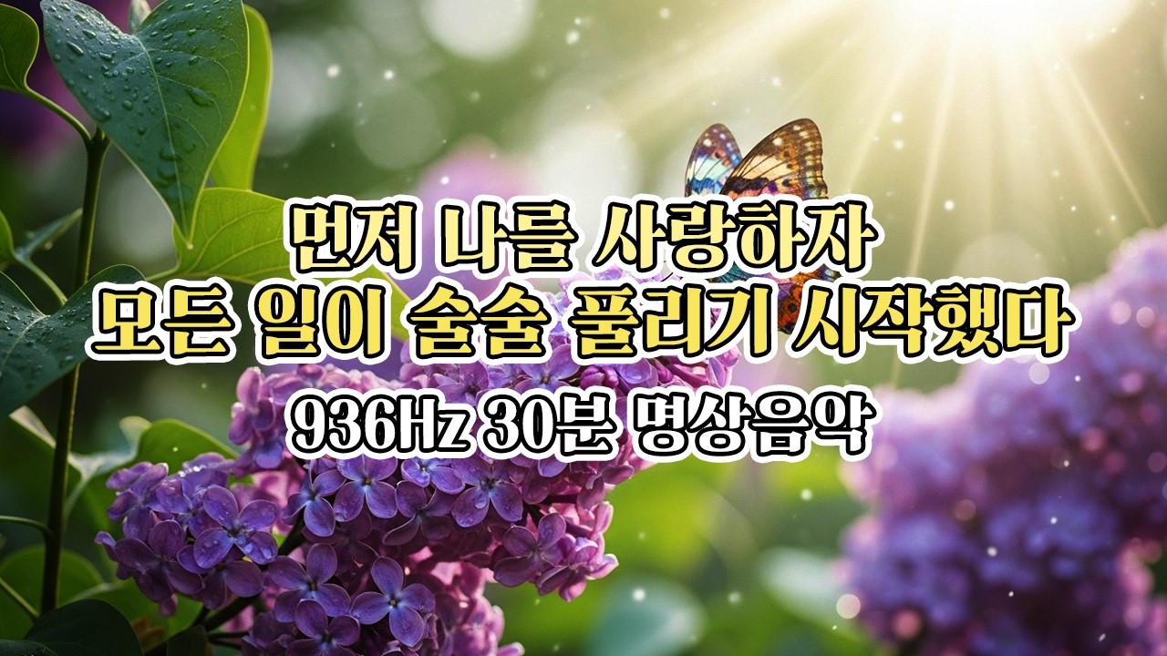 먼저 나를 사랑하자 모든 일이 술술 풀리기 시작했다 | 대운을 부르는 963Hz 30분 명상음악