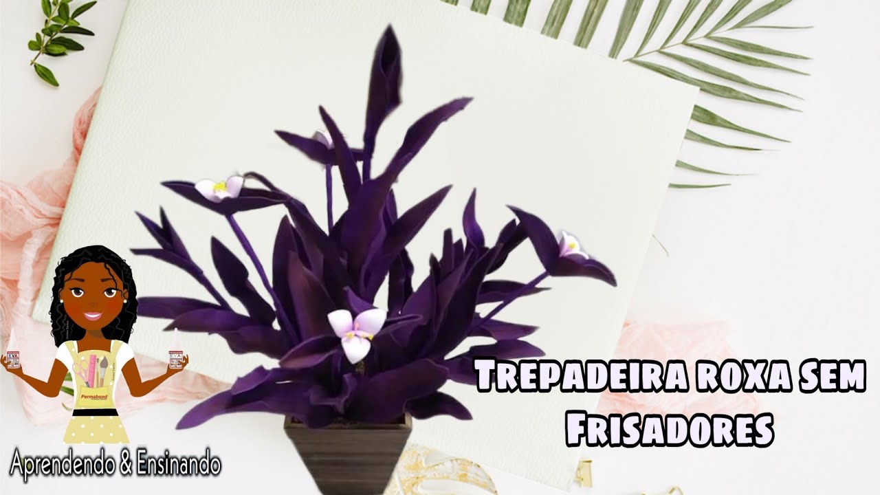 CLOTHING PLANT/Trepadeira roxa em Eva-  S/ Frisadores