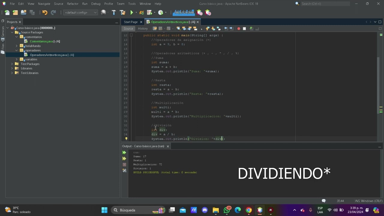 6. operadores de asignación y operadores aritméticos EN JAVA || JAVA CURSO