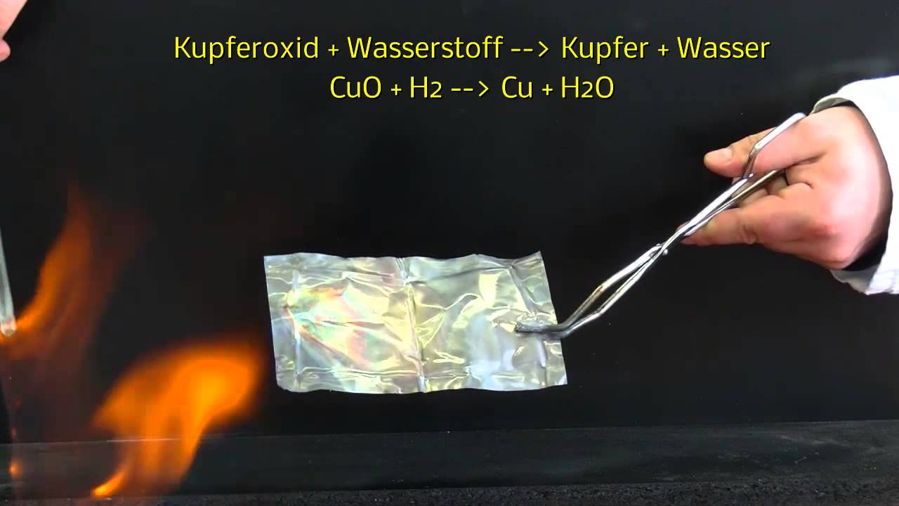 Reduktion von Kupferoxid mit Wasserstoff Redoxreaktion