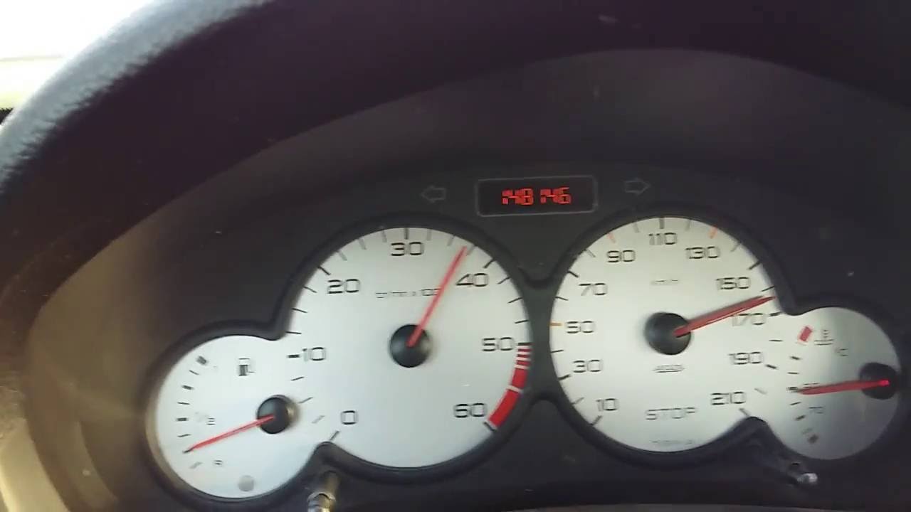 Peugeot 206 1.4 HDI acceleration 160 km/h