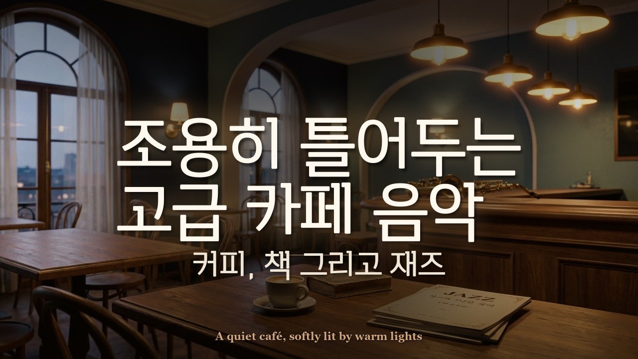 조용히 틀어두는 고급 카페 음악 ☕커피 한 잔, 책과 함께하는, 잔잔한 재즈의 매력