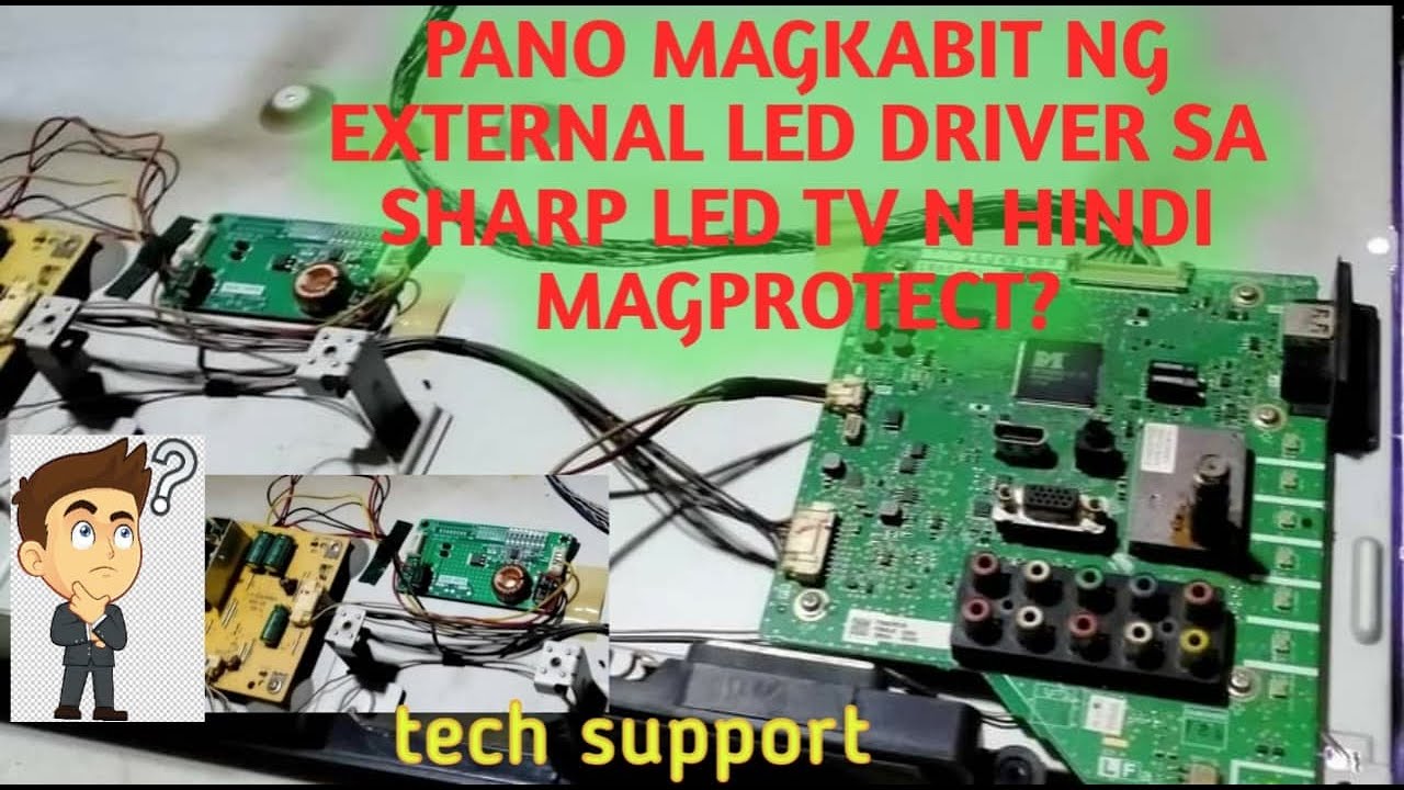how to install external led driver on sharp tv w/o blinking error