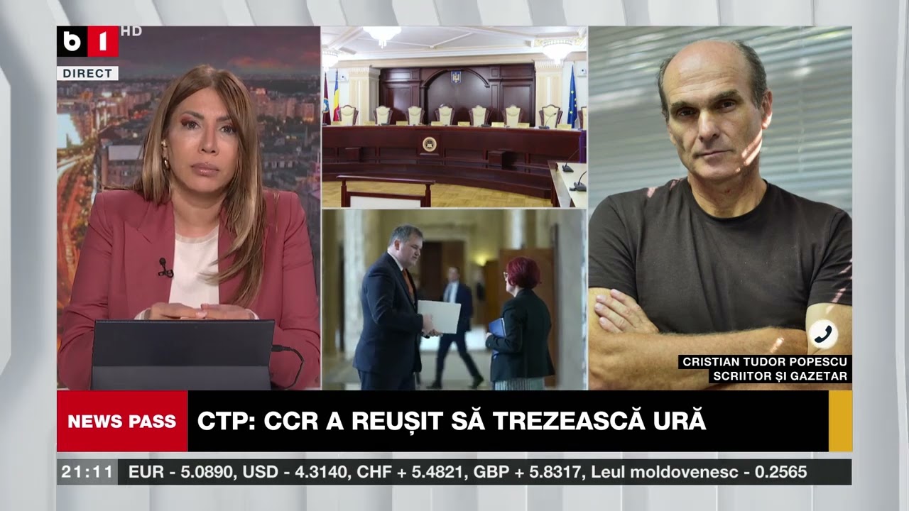 NEWS PASS CU L. CHIRIAC. CTP: DESPRE ȘEDINȚA CCR: SENTIMENTUL DE BĂTAIE DE JOC NU MAI POATE FI ȘTERS