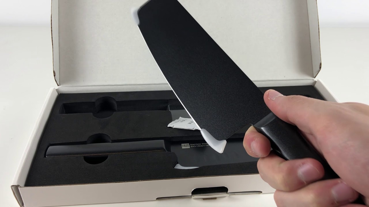 Распаковка и обзор на Набор ножей Xiaomi Huo Hou Black Heat Knife Set