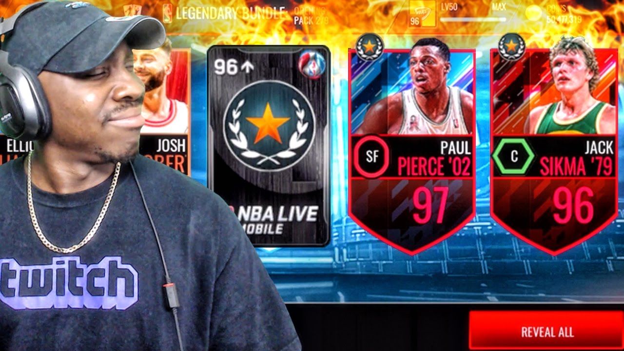 LEGENDARY PACK OPENING & 97 OVR PAUL PIERCE! NBA Live Mobile 16 Gameplay Ep. 116